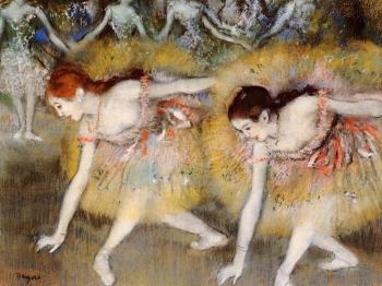 Edgar Degas : Dancers Bending Down (The Ballerinas)